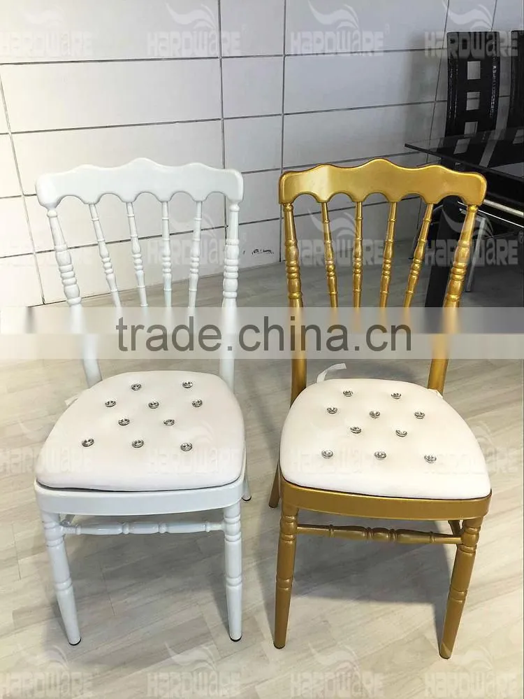 french style wedding chair/crytal banquet chair seat PU cushions