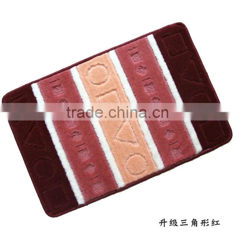 pp materail 2 pcs bathmat floor mat with TPR Base