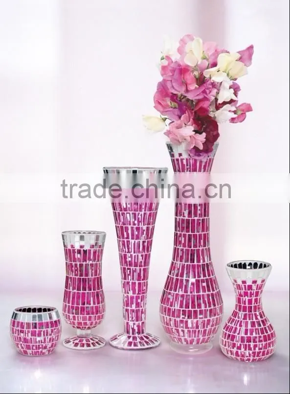 mosaic glass vase