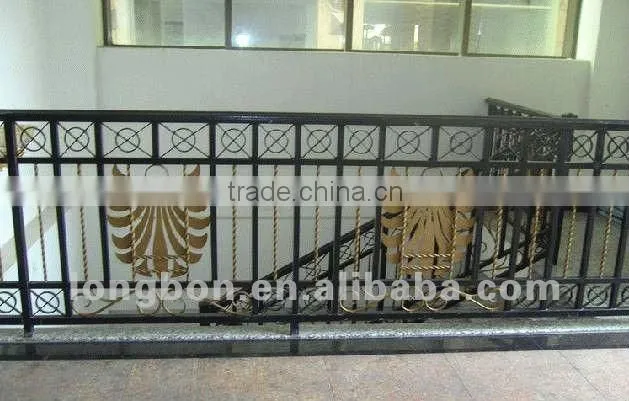 Top-selling modern iron steel hand forged balcony fence
