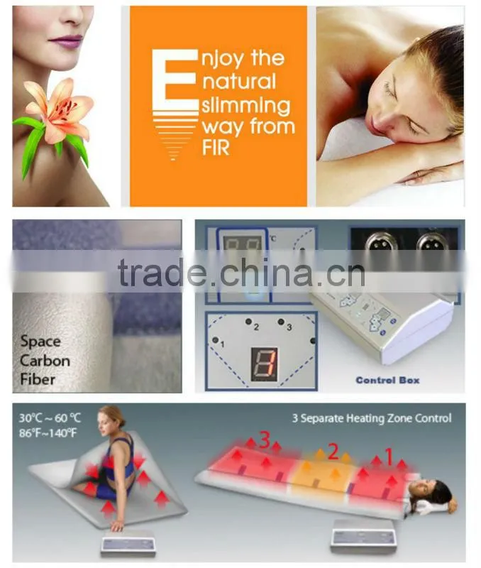PH-2BIII Carbon Fiber Slimming Sauna Blanket Three Zones Control Temperature