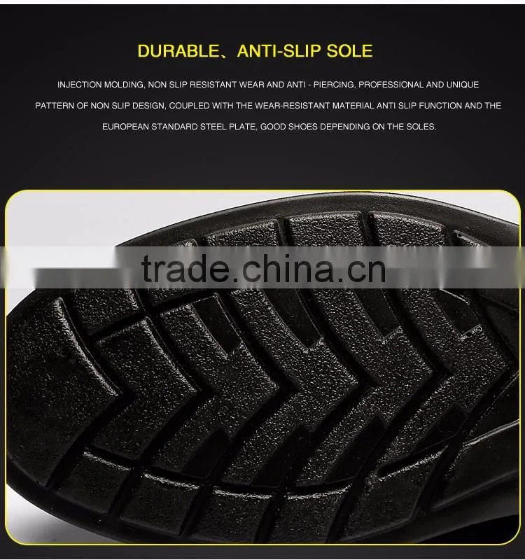 2016 newest waterproof black leather safety shoes price low