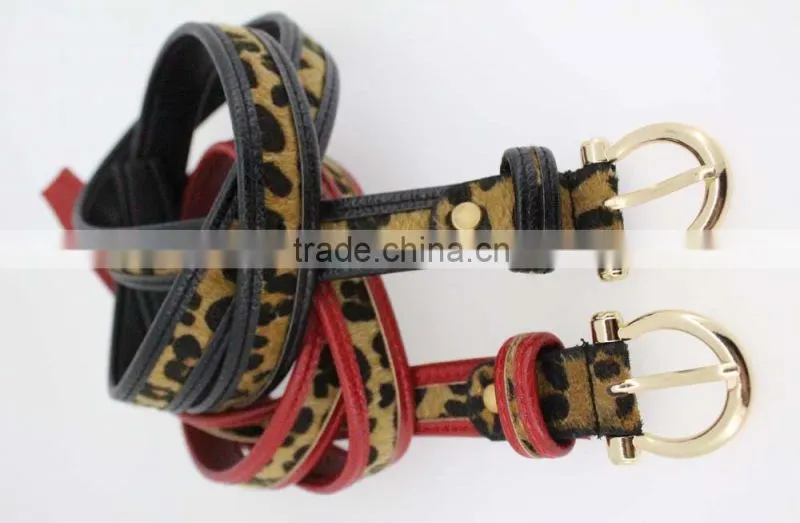 NEW Casual PU belt for fashion dress with PU faux fur leather China factory wasit belt for lady