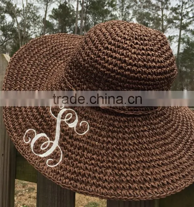 Fashion Women Girl Floppy Derby Hat Wide Large Brim Summer Beach Straw Sun Hat
