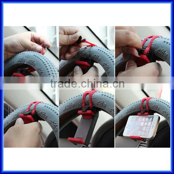 Handfree multiple Anti-slip Car Steering Wheel Mobile Phone Holder car clip holder