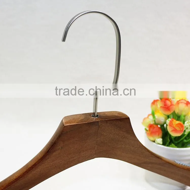 Anti slip wooden coat/shirt/dress/coat hanger for clothes display