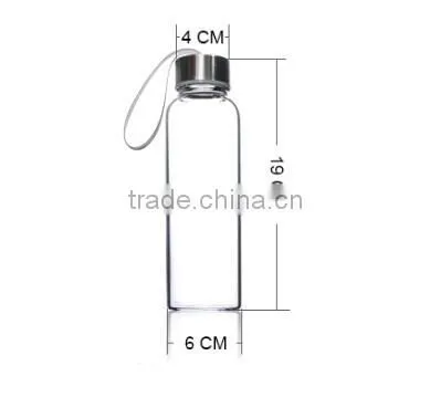 OEM private lable cartoon voss water glass bottle with cap