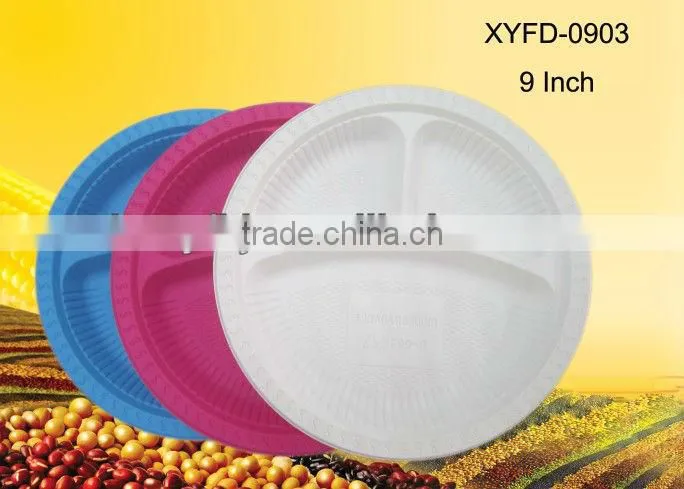 ecofriendly disposable compartment plastic plate