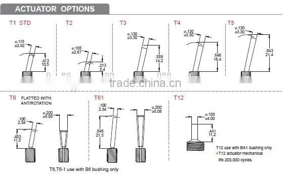 DP SPDT 3P DT 6P Sealed Miniature Toggle Switch