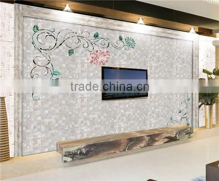 Chinese mother of pearl shell mosaic tile for background wall panel