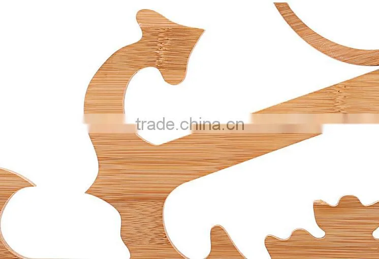 Eco friendly boat shape bamboo wine rack, wine holder
