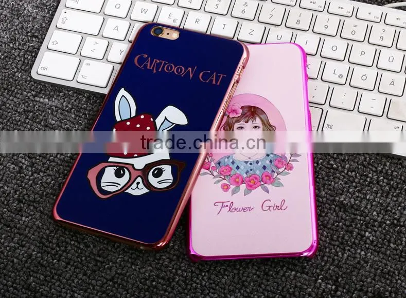 Glasses Cat And Cute Girl Back Cover Case Cheap Price For iPhone 6S