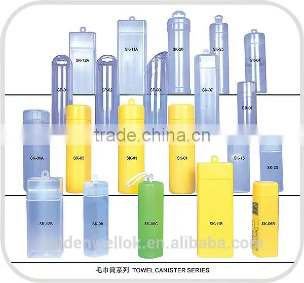 plastic canister for towel canister