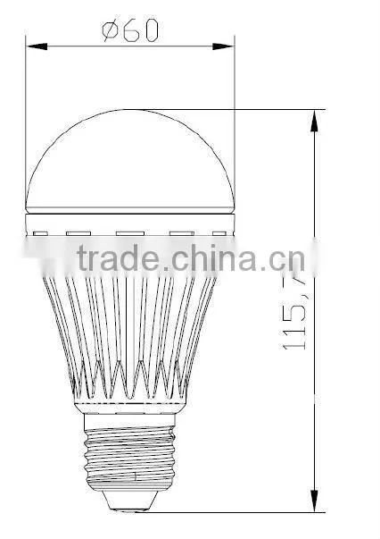 Dimmable E27/B22/E26/E14 Cree or Samsung 5W LED Bulb