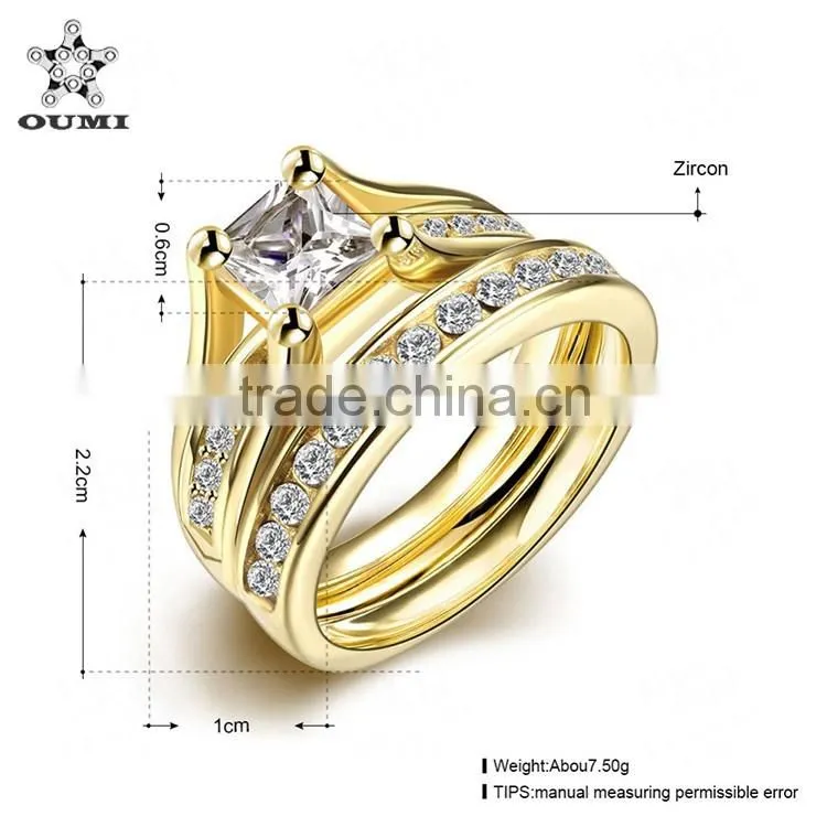 Wholesale factory 2016 trendy new Zircon diamond gold rings designs for women
