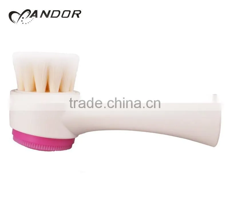 Beauty needs facial white ABS handle andor silicone face brush