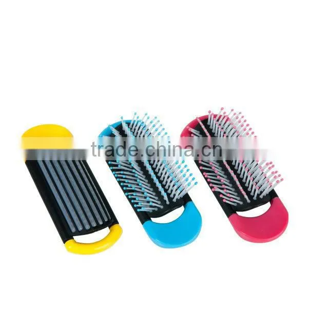 Plastic colorfull handle hair brush