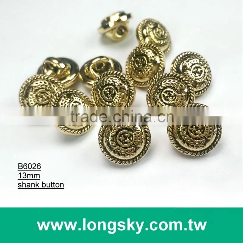 (#B6049/13mm) royalty style small shank button for short coat