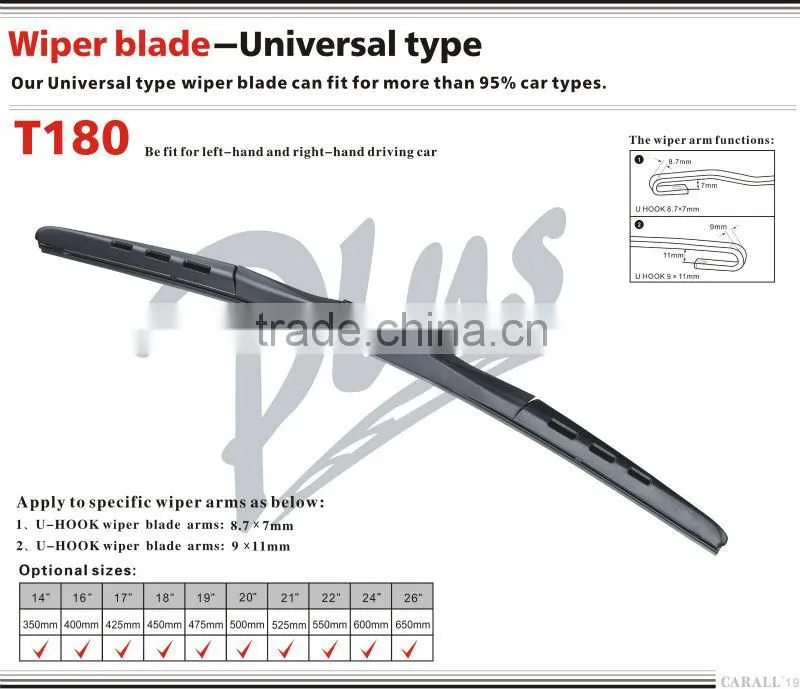 Car accessories of wiper blade T180