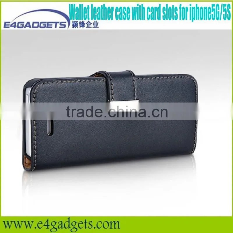 2013 Hot selling Quality Genuine leather folio case for iphone5,for iphone5 cellphone cases