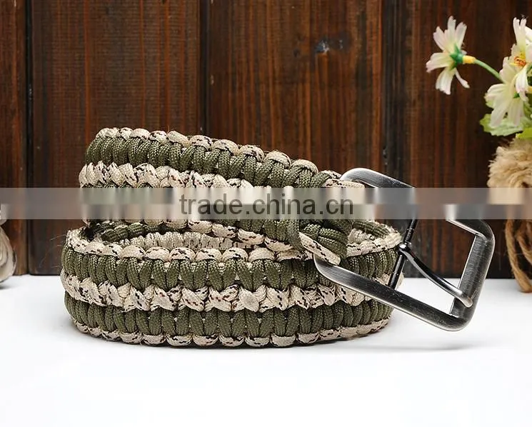 2016 new arrived mini survival paracord 550 belt for camping and survival