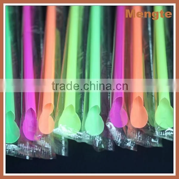Plastic spoon straws/ Drinking spoon straw/plastic party Straws with Spoon
