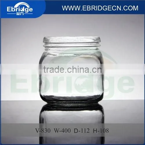 Large wide mouth jam sauces glass jars and bottles