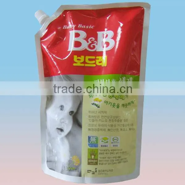 Stand up spout packaging bag for soap liquid