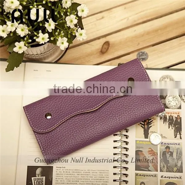 Beautiful style elegance ladies red clutch bifold purse in China