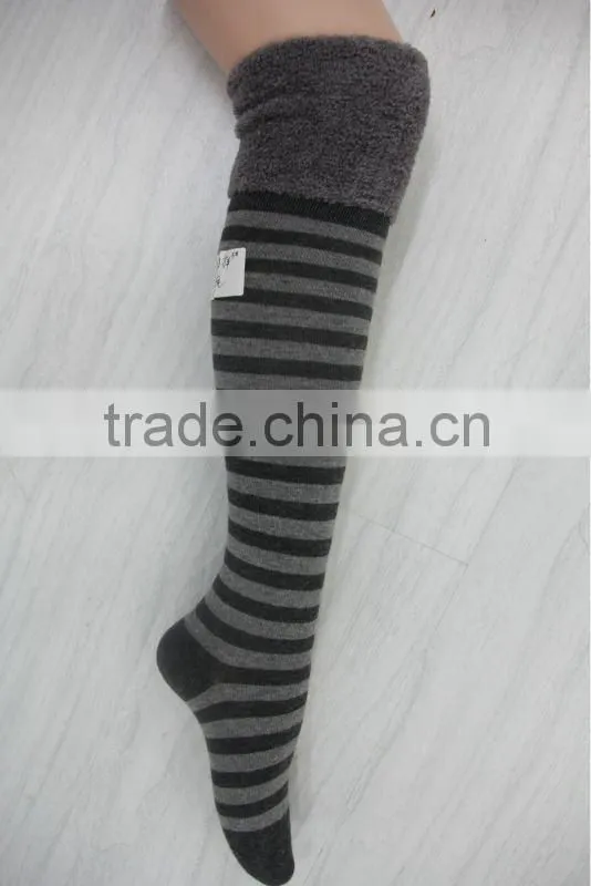 knitted wool stocking knee high socks