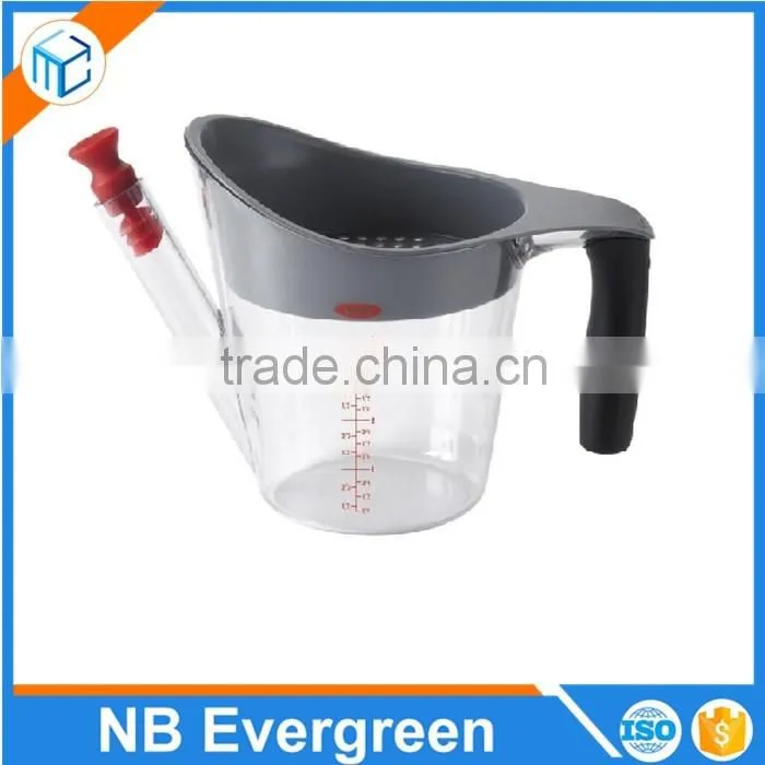 Gravy Oil Fat Separator Measuring Cup with Strainer