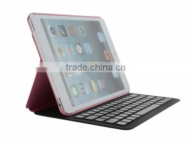 Ultra-thin Bluetooth Keyboard with Leather Cover Case for iPad Mini