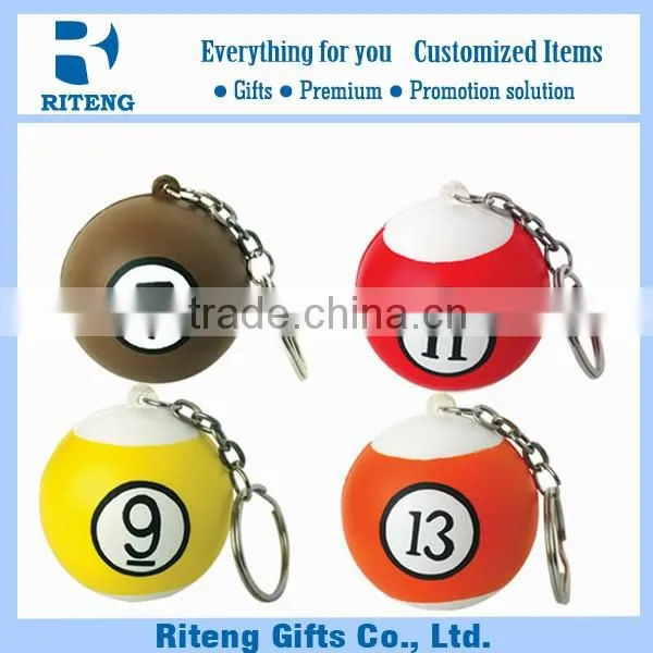 Bulk Quantity Various Balls PU Keychain
