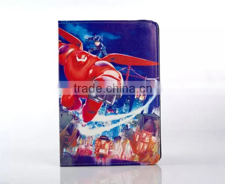 Baymax Leather Cover For iPad mini, For iPad Mini Cartoon Baymax Leather Cover