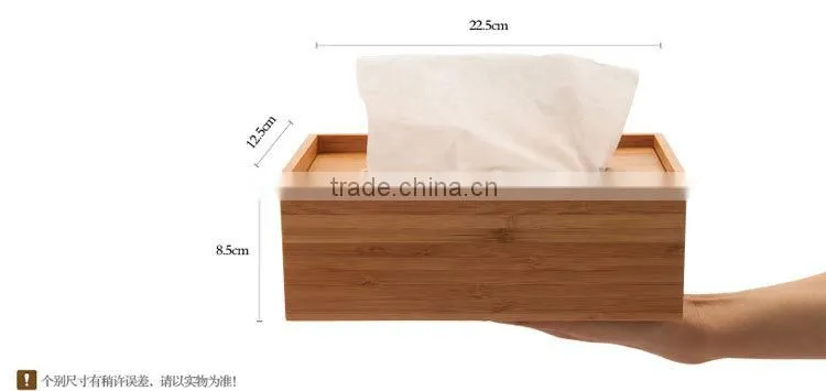 Bamboo Rectangle Tissue Box