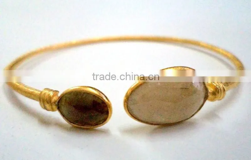 Turqioise Vermeil Gold Plated Sterling Silver Bangle, Gold Plated Bangle, Turquoise Bangle