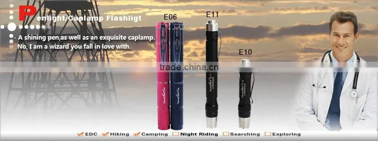 Hot sale-AAA battery pockclip mini flashlight TANK007 E06