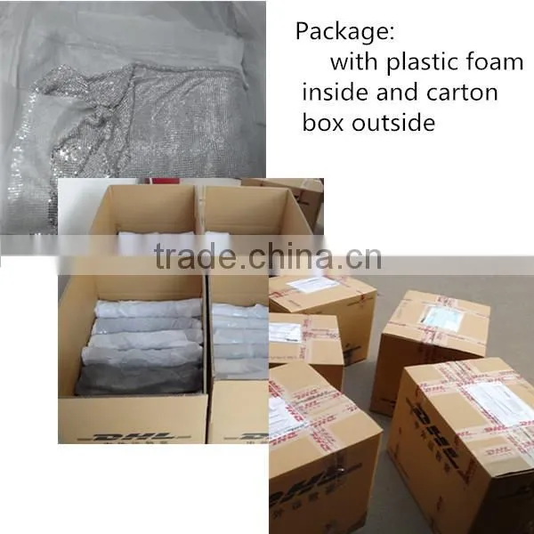 aluminum metallic cloth,fashion accesories,shiny fabric
