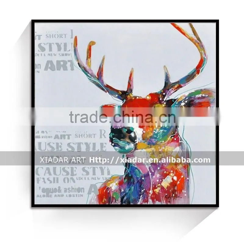 Modern art canvas dog oil painting for livingroom decoration