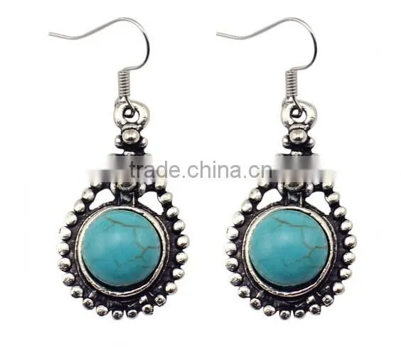 New Arrival Charming Water Drop Turquoise Drop Earrings Fashion Jewelry