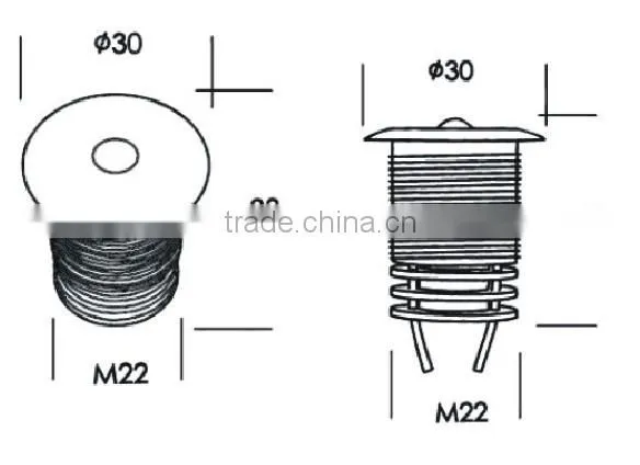 2015 landscape lighting 4000k 3w high power IP66 led inground light