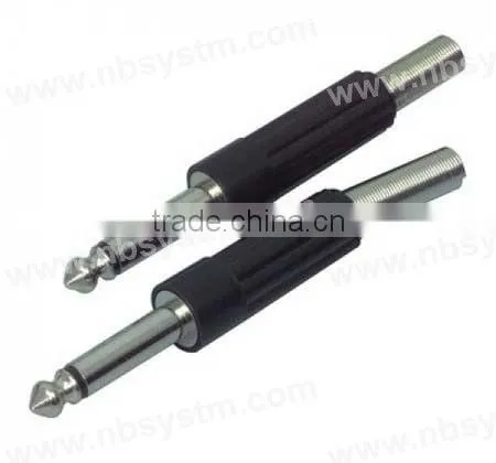 6.35mm mono plug plastic with spring
