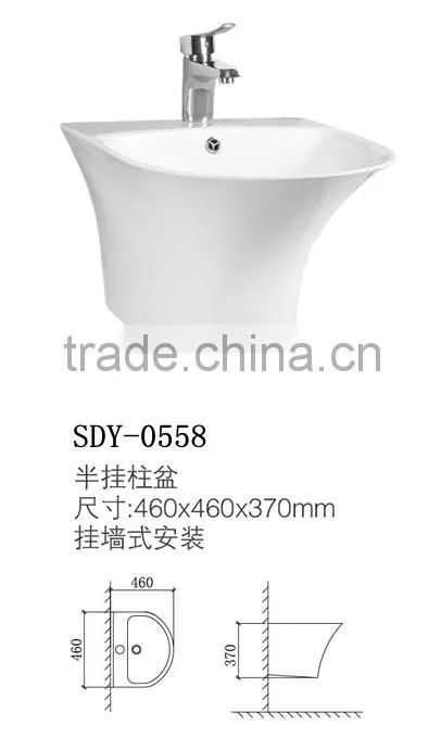 cheap bathroom design wall hung wash basin wall sink