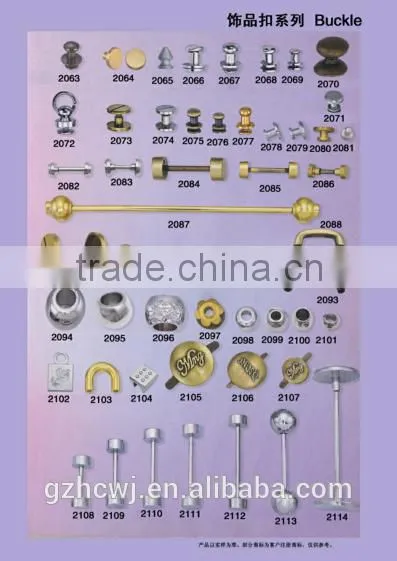 whole sale zipper end,customerized zipper end,metal fittings for leather bags