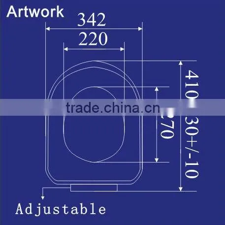 Hot sale oval plastic padded toilet seats 1037