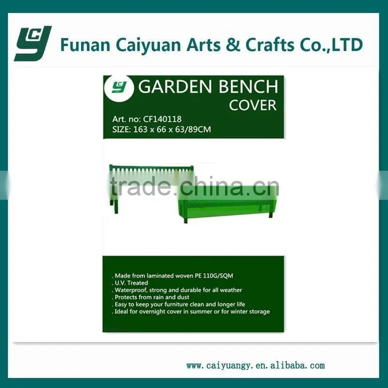 PE fabfic low patio fitted vinyl garden bench outdoor furniture cover