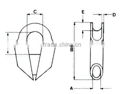 With/Without Gusset Wire Rope Tube Thimble