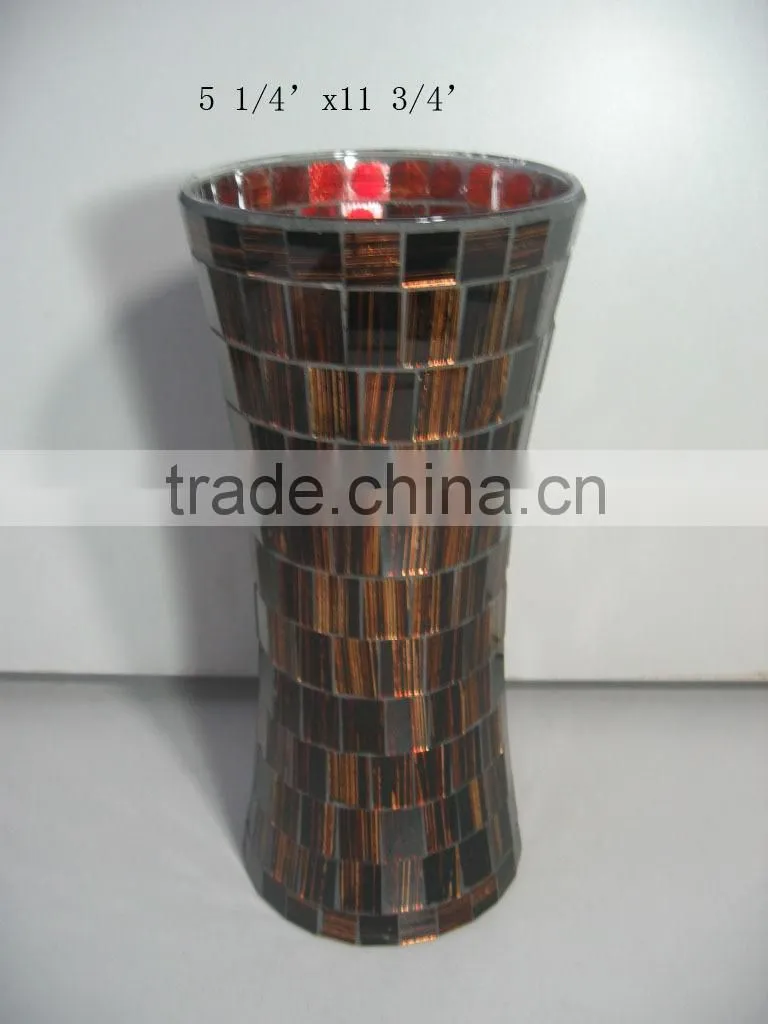 mosaic glass vases for home decro