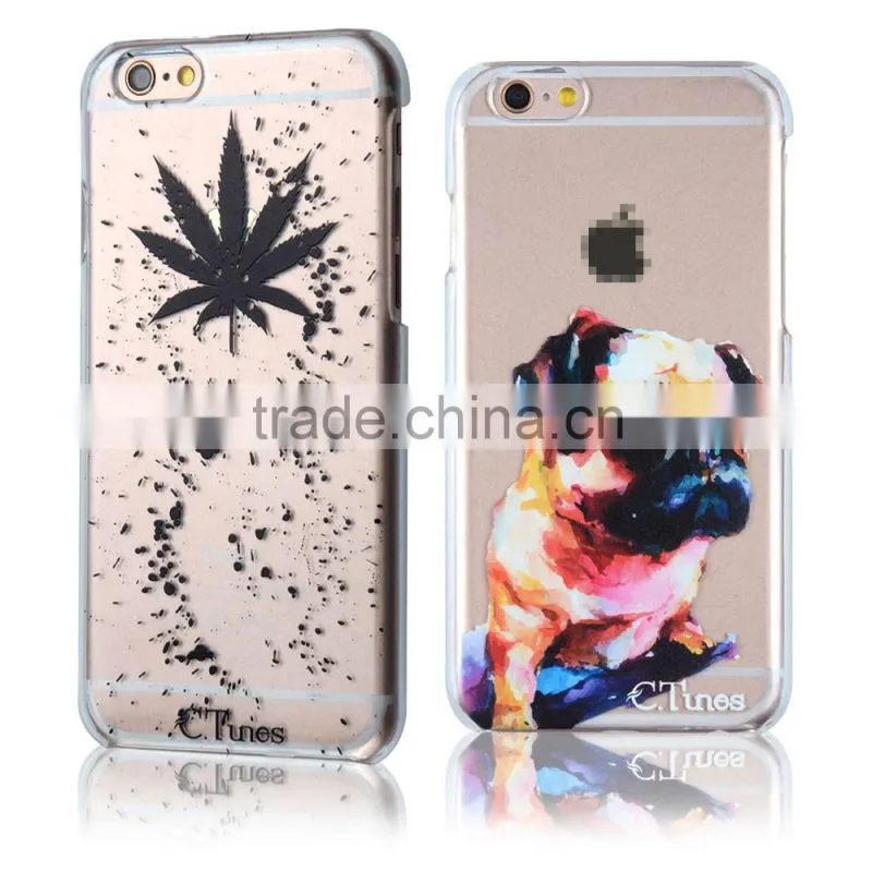 C&T Ultra Slim PC Hard Cover Case +Tempered Glass Sreen Protector 3 in 1 Design Front Cover & Back Case for iPhone 6 6S