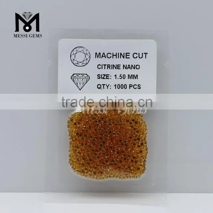 Top Machine Cut Gemstone Round 1.5mm Crtrine Nano Beads